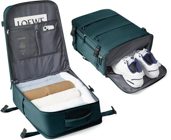 Borsa a Mano Easyjet 45x36x20 cm Grande Borsa a Mano aereo con Tasca per Scarpe Peso Leggero con Tasca per Laptop per Dispositivi fino a 15,6 pollici per Uomini e Donne, Blu Imperial.