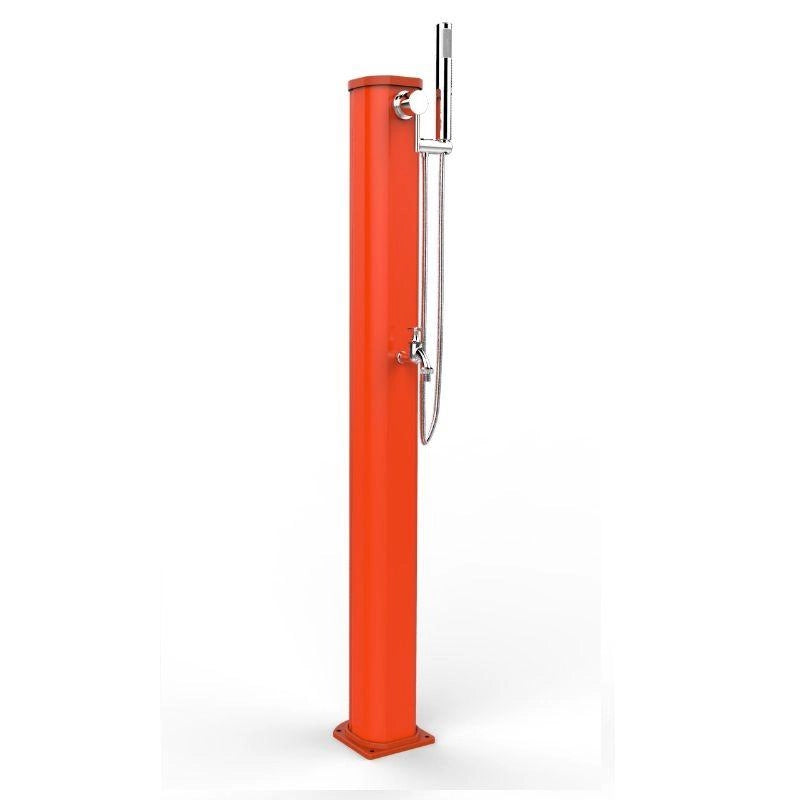 Doccia Solare In Alluminio Jolly Go 17,5Lt Con Doccetta Mobile E Lavapiedi Colore Arancione Cv-Jg180/2009