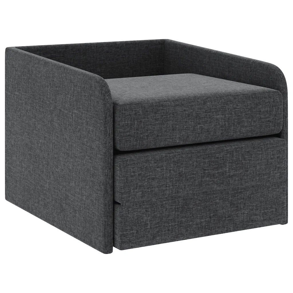 Poltrona Letto Convertibile Grigio Scuro in Tessuto 243649