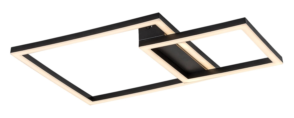 Rabalux Heleth plafoniera nera geometrica LED 24W 3000K