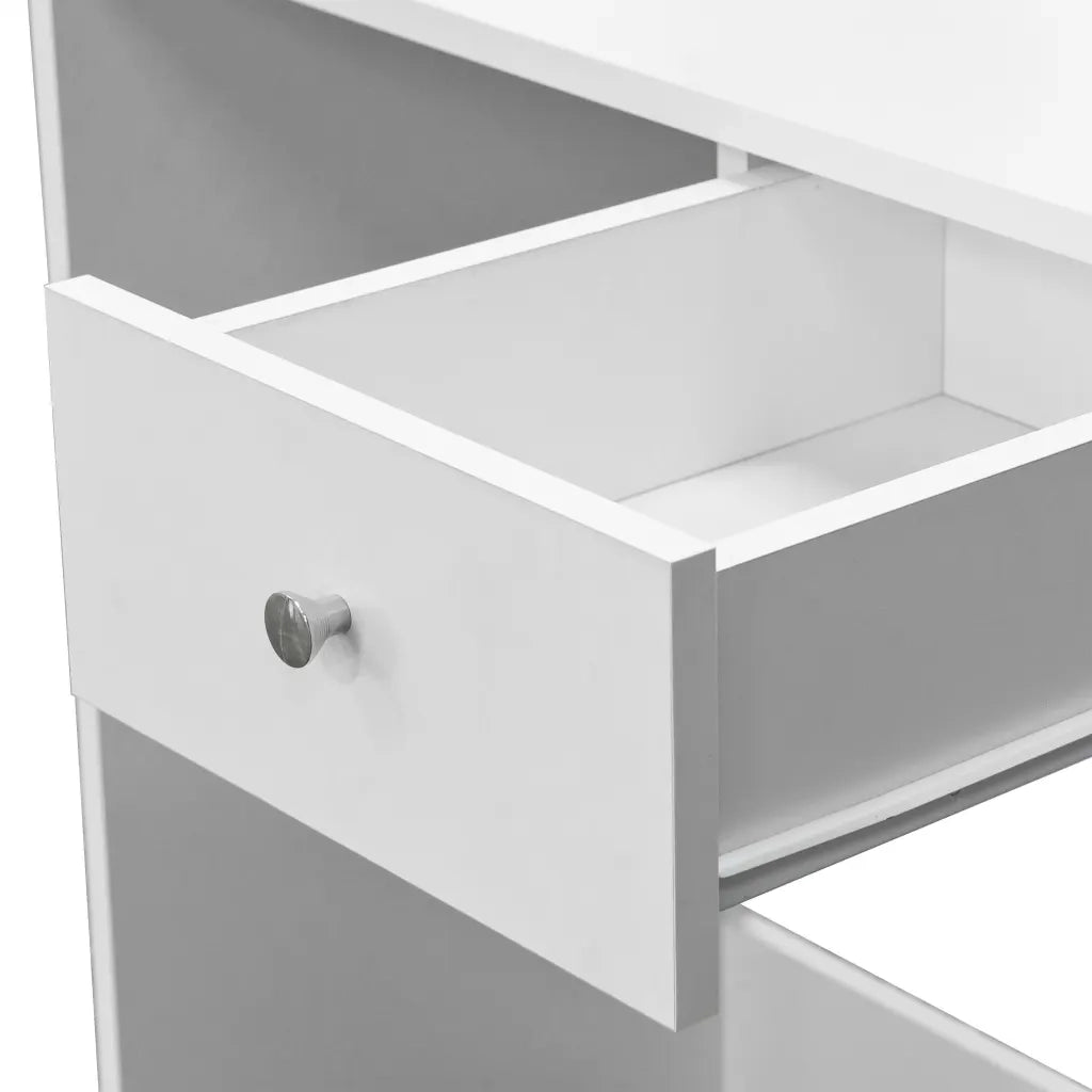 Toeletta in Legno Multistrato 75x40x141 cm Bianco 244861