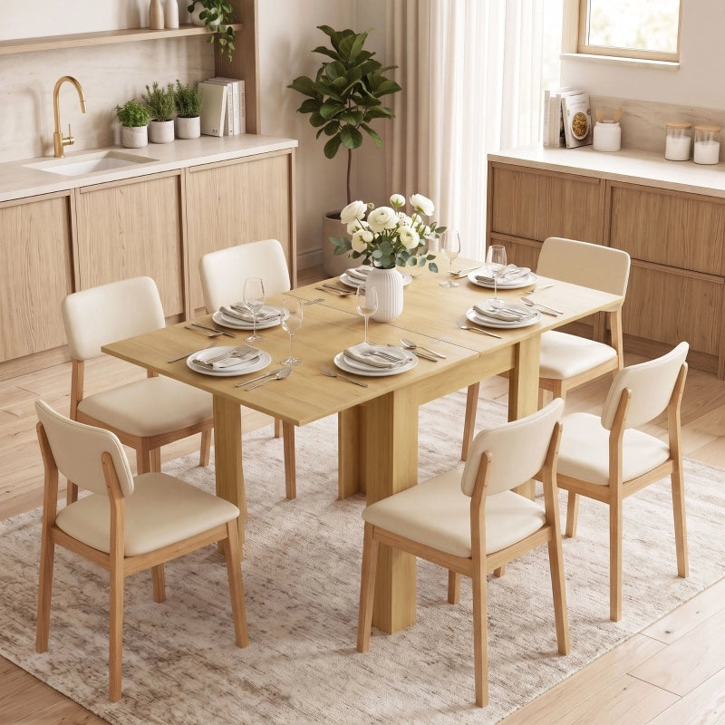 Tavolo da pranzo - estraibile 70/140x80 cm - per 4-6 persone - salvaspazio - per cucina e sala