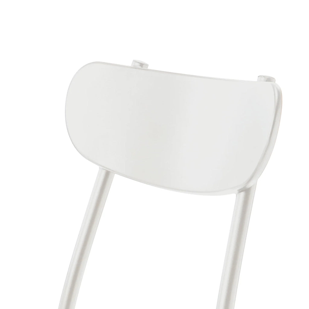 SET 4 SEDIE DA GIARDINO IMPILABILI IN METALLO BIANCO
