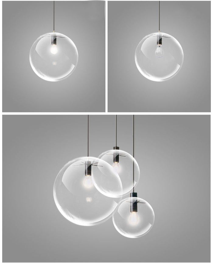 Lampada Da Soffitto Pensile Di Vetro Lassi Black 20 Cm