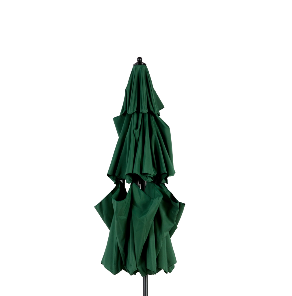 Ombrellone da esterno 10 ft a 3 livelli con inclinazione; verde scuro