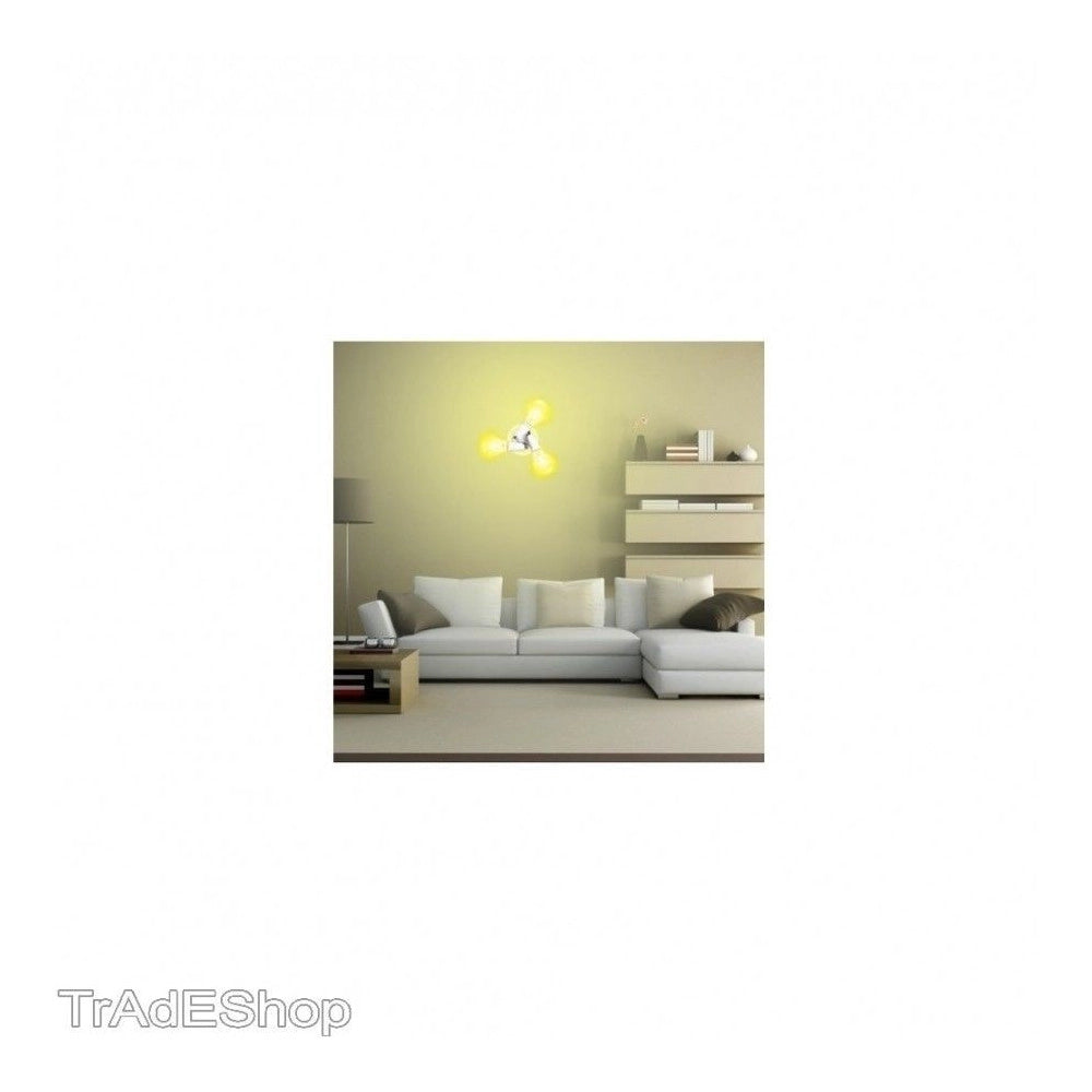 Trade Shop - Portalampada Sdoppiatore E27 Adattatore Con 3 Ingressi Attacco Lampadina 3 In 1 -