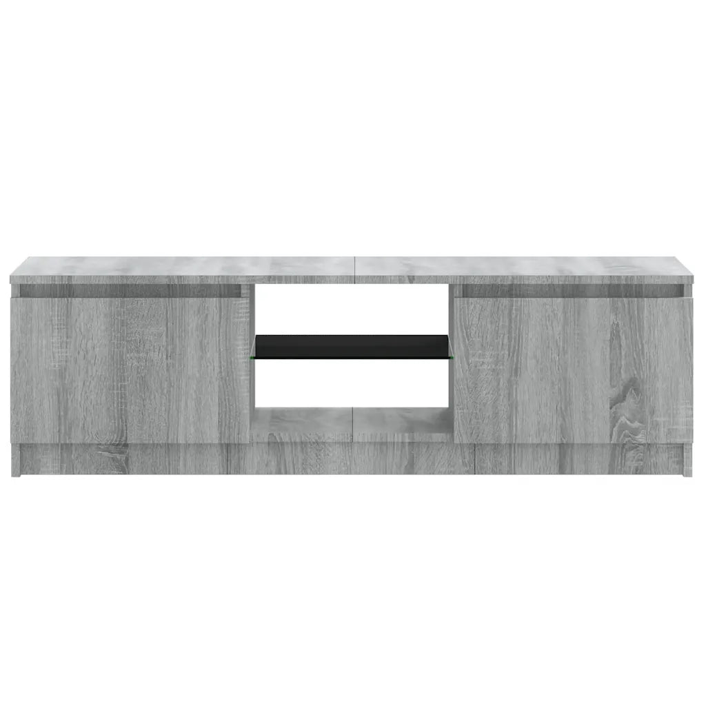 Mobile Porta TV con Luci LED Grigio Sonoma 120x30x36 cm 815709