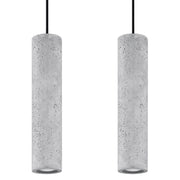 Lampada a sospensione in tubo di cemento Persian Indigo Luvo 2x GU10 LED Max 10W