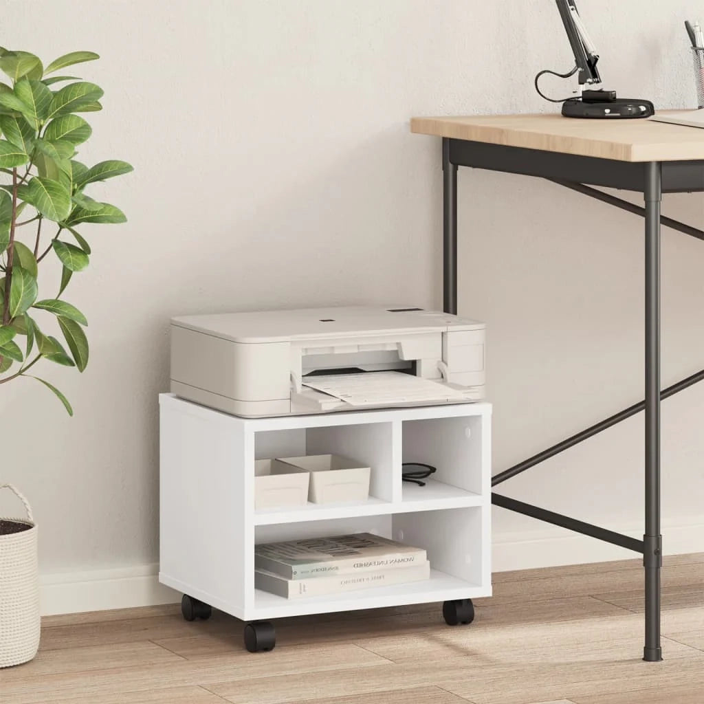Supporto per stampante tavolo/scrivania con ruote 41 x 32 x 34,5 cm bianco 02_0044741
