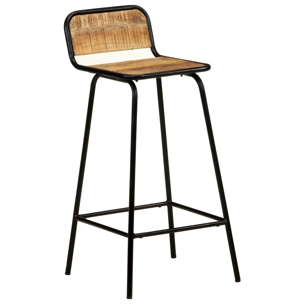 Sgabelli da Bar 4 pz in Legno Massello di Mango 321955