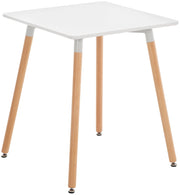 Tavolo Quadrato da Cucina Viborg bianco,60 cm