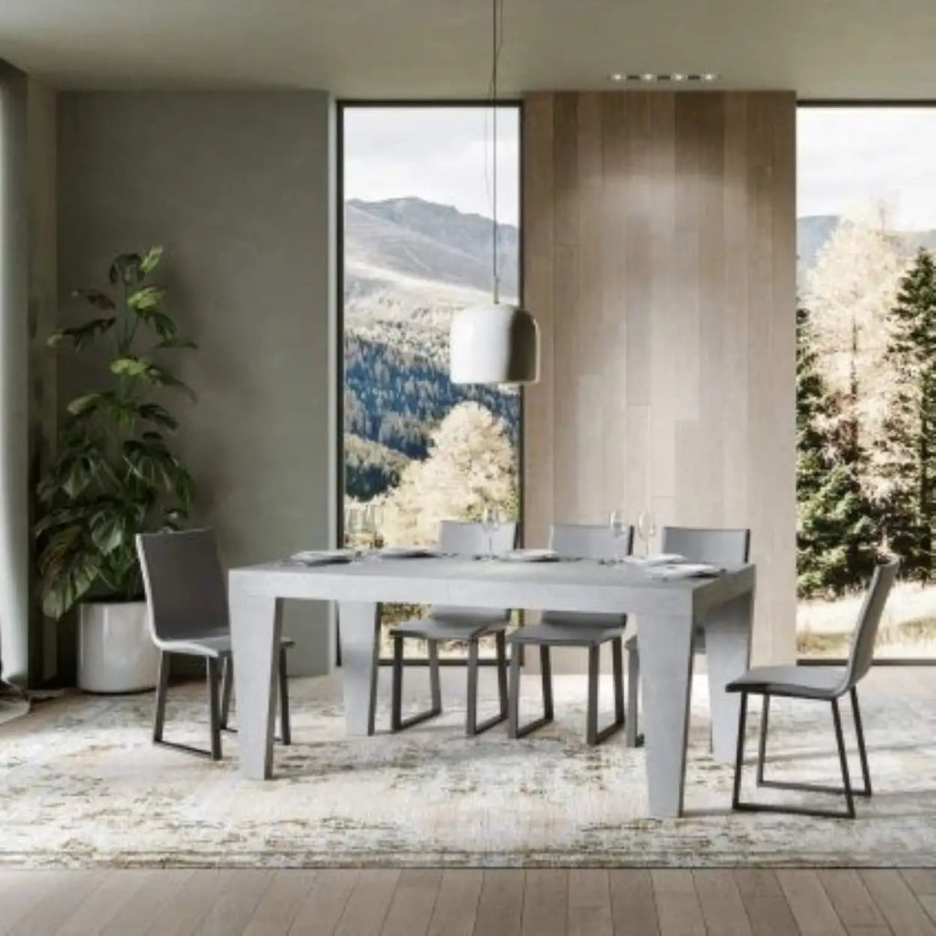 Tavolo allungabile 160/264x90 cm Spimbo Premium colore cemento