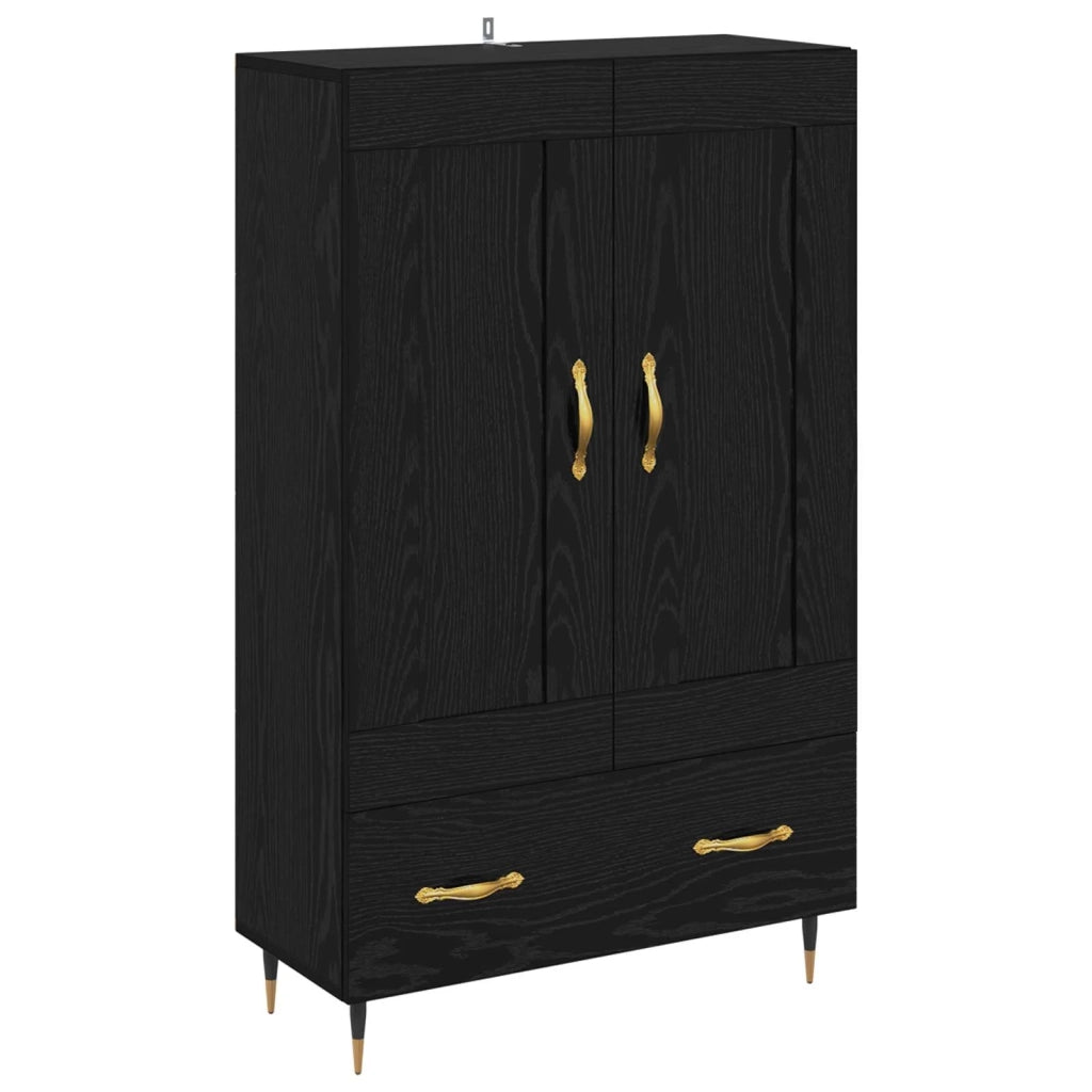 Credenza Rovere Nero 69,5 x 31 x 115 cm Legno multistrato 882552
