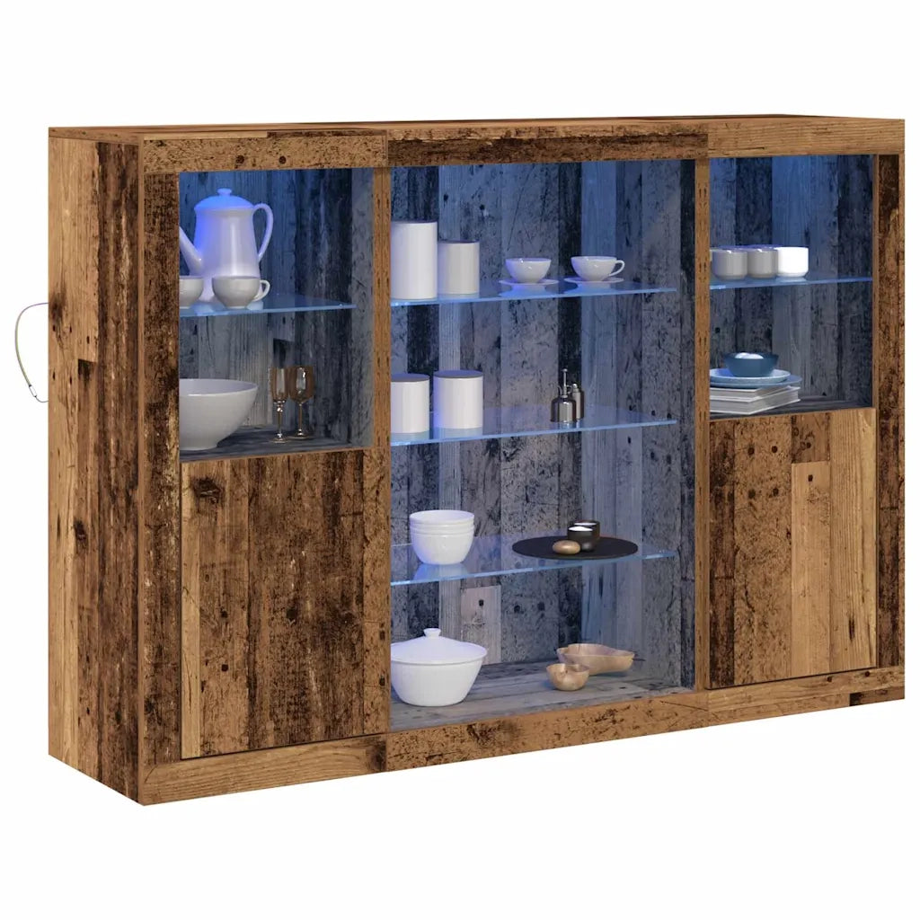 Madia LED Legno vecchio 142,5 x 37 x 100 cm Legno multistrato 3333120