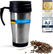 Tazza di caffè in acciaio inossidabile - Tazza isolata per caffè senza perdite - Tazza per caffè riutilizzabile da 400ml con manico