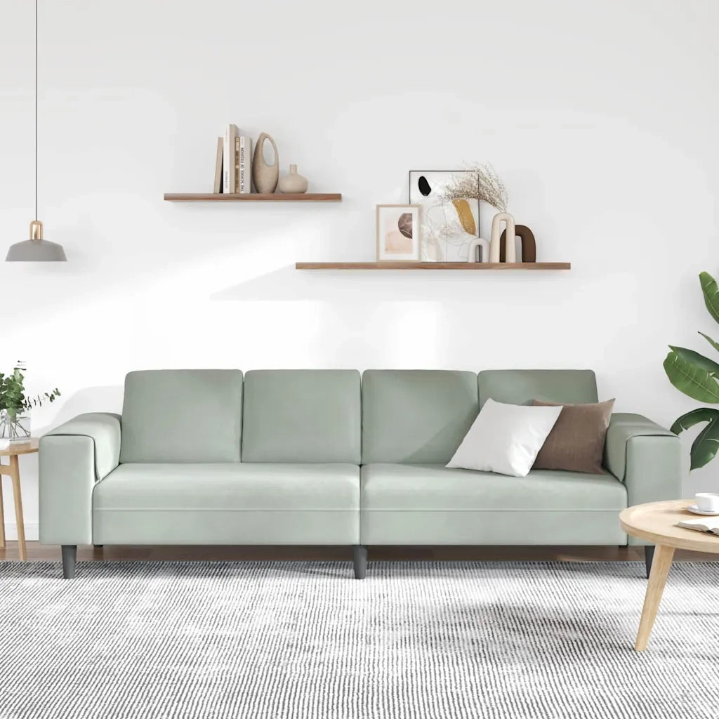 Divano | Divano da soggiorno | Sofa per Soggiorno Grigio chiaro 250 x 77 x 76 cm