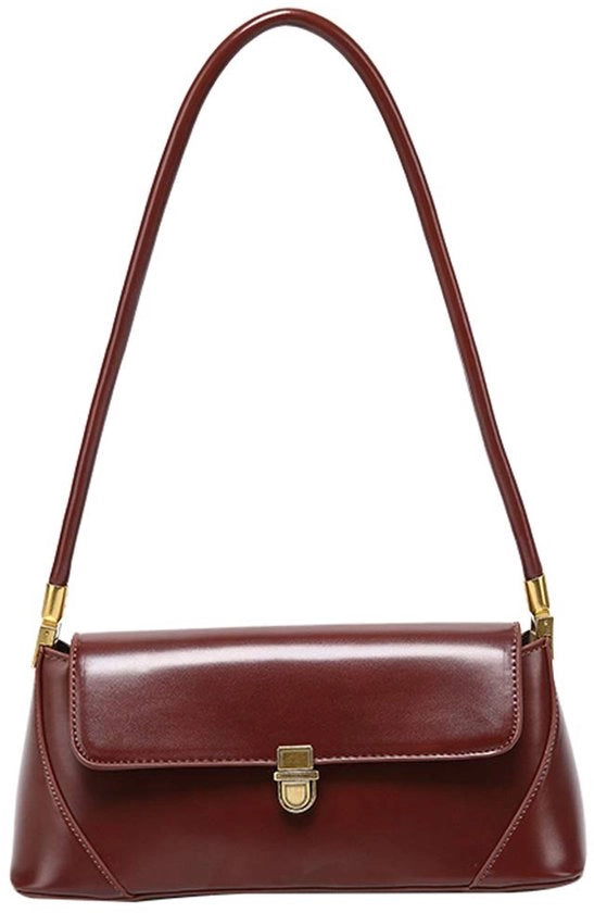 Borsa a Tracolla Femminile in Pelle Piccola con Chiusura a Zipper