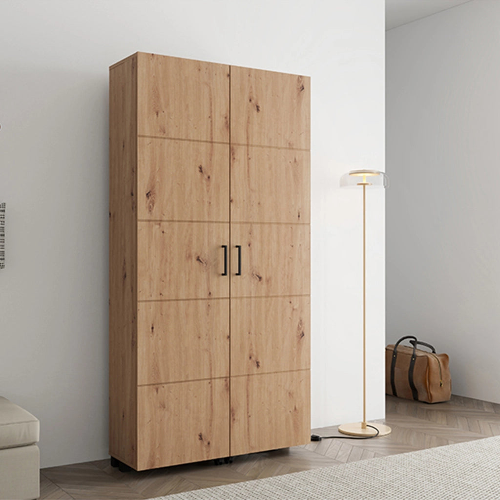 Mobile Portascarpe Bled, Scarpiera 15 Ripiani, 92x33x185h cm Marrone Rovere Nodi
