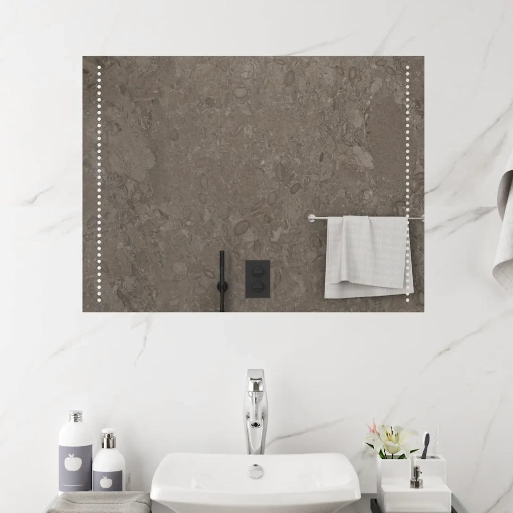 Specchio da Bagno con Luci LED-Specchio per Bagno 80x60 cm 485242