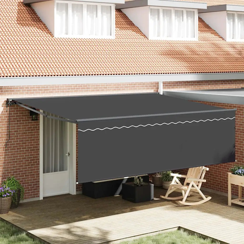 vidaXL Tenda Retrattile Antracite 450 × 300 cm Tessuto