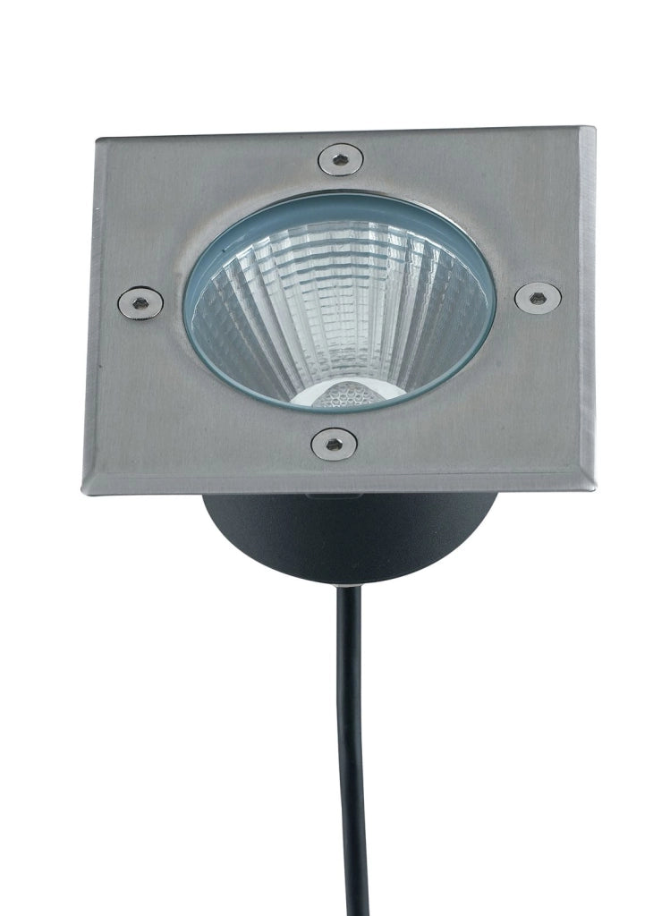 FARO A INCASSO CALPESTABILE LED WALK ACCIAIO QUADRATO 12W 1500LM 4000K IP67 14X14X9,15CM