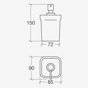 Lineabeta - Dispenser sapone c/coperchio verde salvia 250 ml
