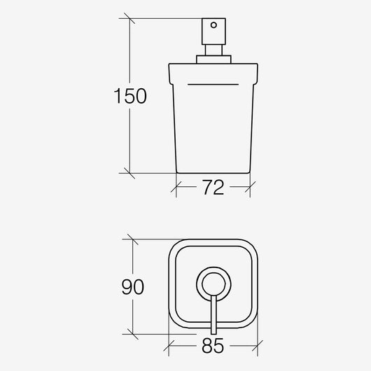 Lineabeta - Dispenser sapone c/coperchio grigio opaco 250 ml