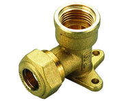 RACCORDO CURVO FEMMINA FLANGIATO PER GAS CON TENUTA O-RING PER TUBO RAME MODELLO 1350 1/2 ø18   TIEMME RACCORDERIE SPA