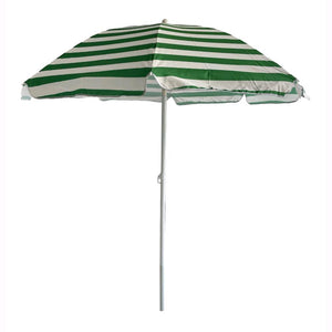 Ombrellone da Spiaggia Mare Diametro 200 cm Telo da 135 gr/mq Colore Bianco/Verde