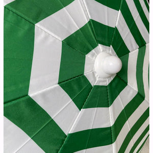 Ombrellone da Spiaggia Mare Diametro 200 cm Telo da 135 gr/mq Colore Bianco/Verde