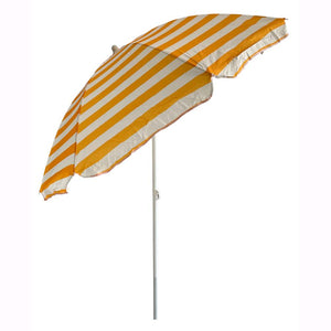 Ombrellone da Spiaggia Mare Diametro 200 cm Telo da 135 gr/mq Colore Bianco/Giallo