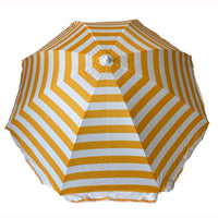 Ombrellone da Spiaggia Mare Diametro 200 cm Telo da 135 gr/mq Colore Bianco/Giallo