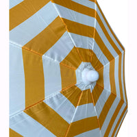 Ombrellone da Spiaggia Mare Diametro 200 cm Telo da 135 gr/mq Colore Bianco/Giallo