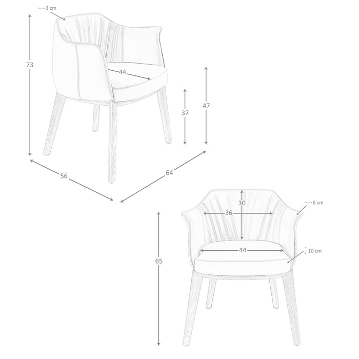 Sedia in similpelle grigia