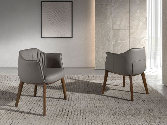 Sedia in similpelle grigia