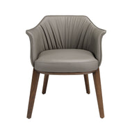 Sedia in similpelle grigia