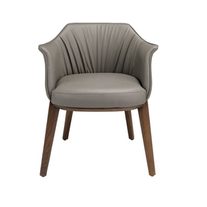 Sedia in similpelle grigia