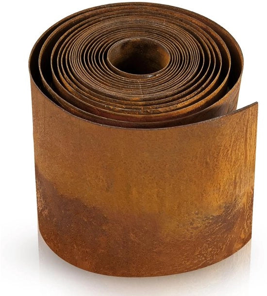 Rand per giardino in acciaio corten - 5 m - 15,5 cm alto - decorazione giardino - senza manutenzione