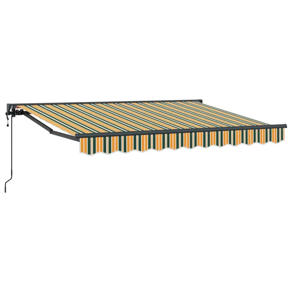 Tettuccio Elettrico Retrattile Verde e Giallo 2,5 x 2 m 3421121