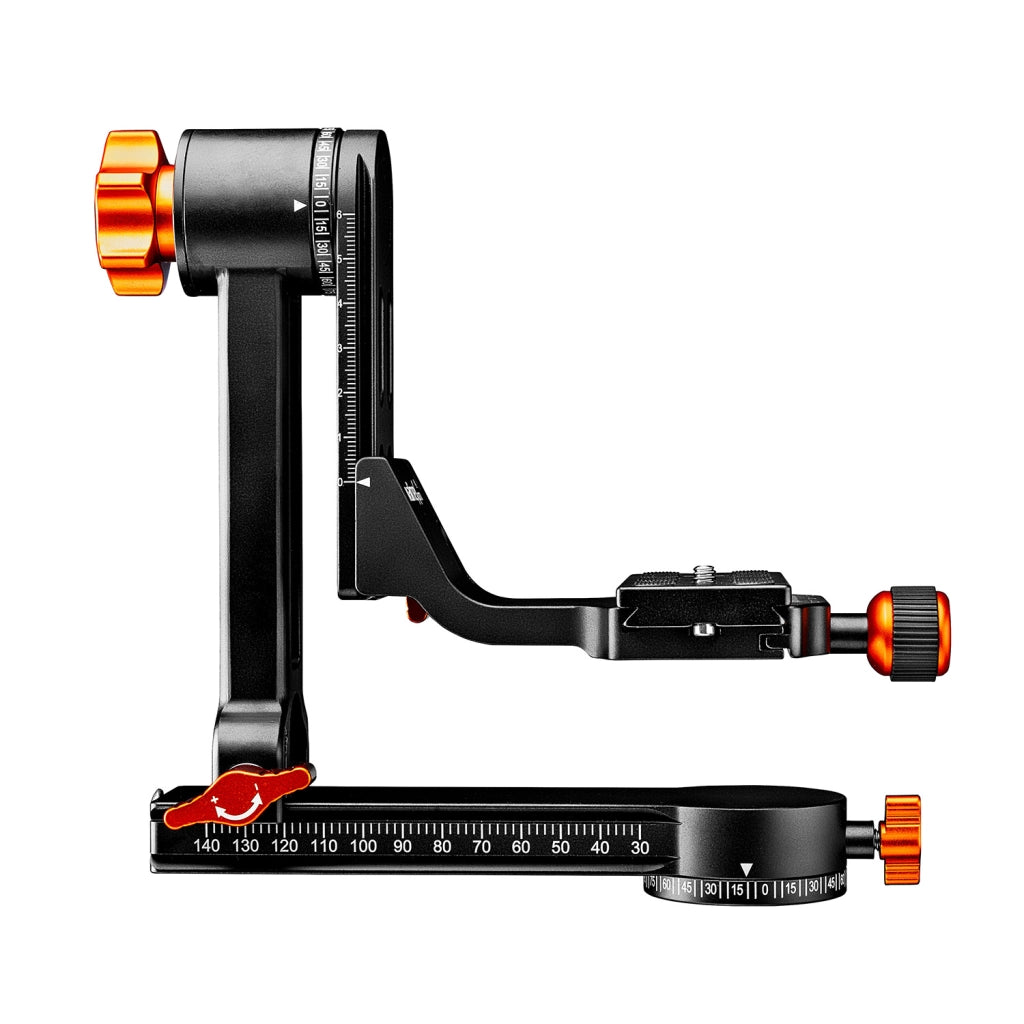 Aluminium Gimbal Head Tripod Head A20 - Testa di treppiede panoramica di alta qualità a 360 gradi con piastra a sgancio rapido Arca, capacità di carico 20 kg, con borsa