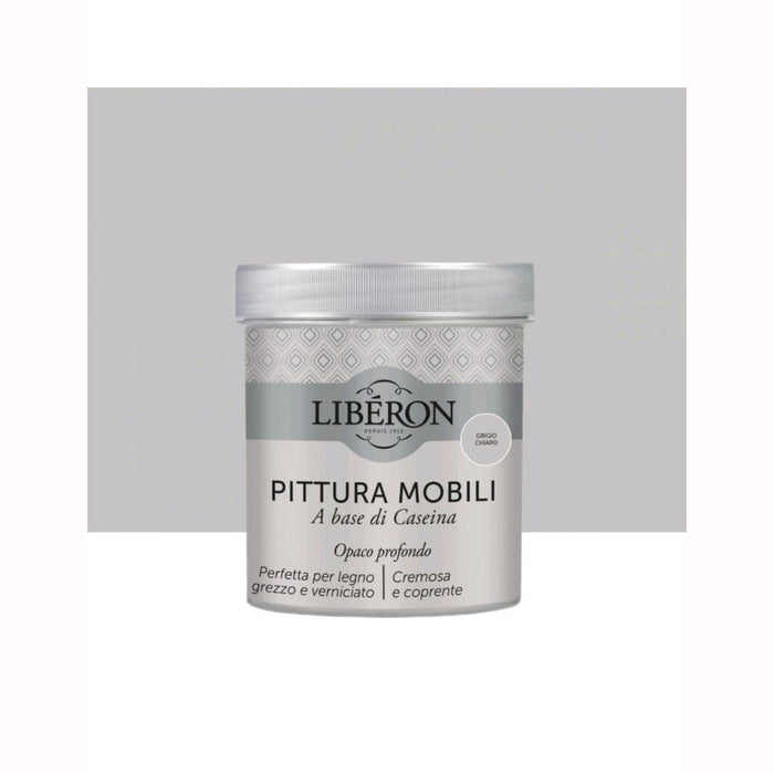 Liberon Pittura Vernice per Mobili alla Caseina Colore Grigio Chiaro 500 ml