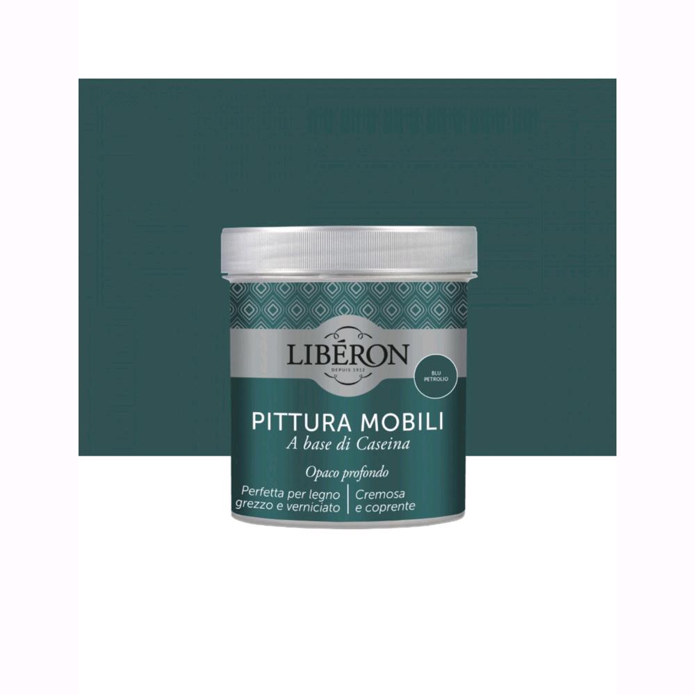 Liberon Pittura Vernice per Mobili alla Caseina Colore Blu Petrolio 500 ml