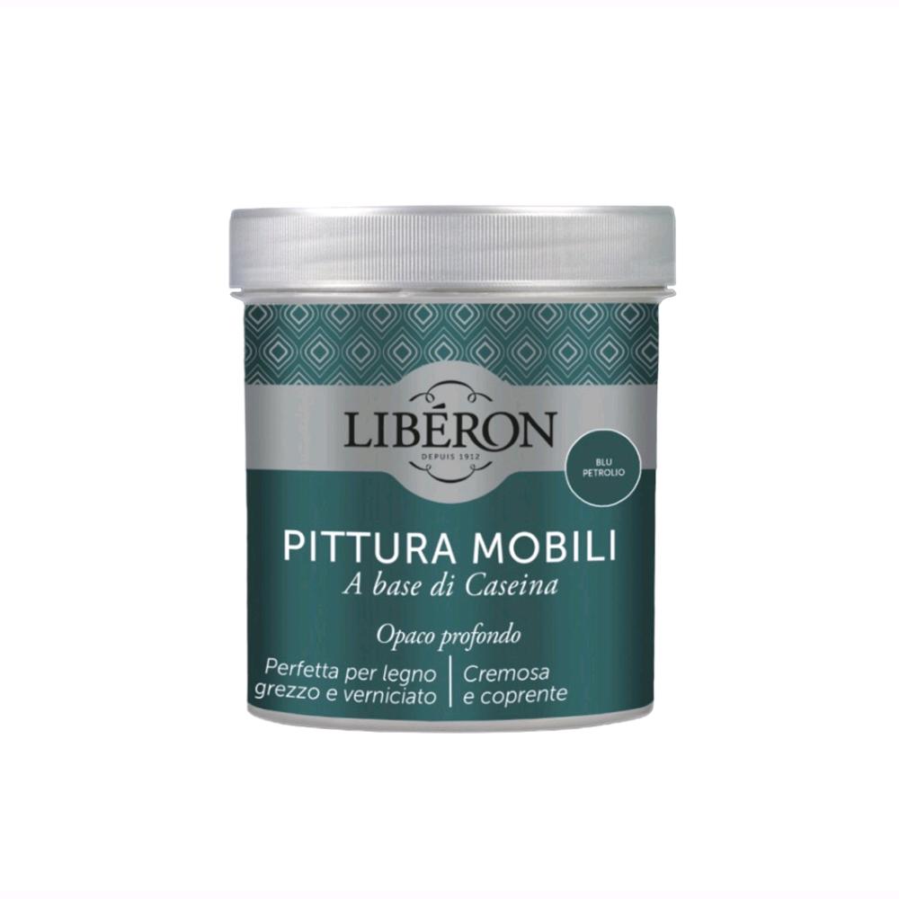 Liberon Pittura Vernice per Mobili alla Caseina Colore Blu Petrolio 500 ml