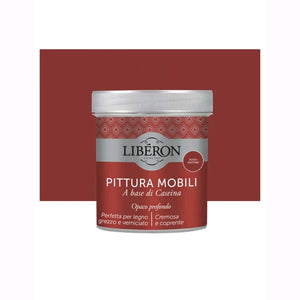 Liberon Pittura Vernice per Mobili alla Caseina Colore Rosso Mattone 500 ml