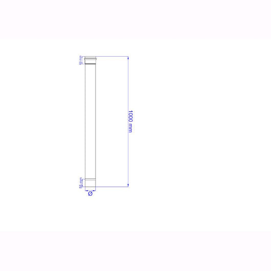 Tubo per Stufa a Pellet Acciaio rivestito con smalto porcellanato 100H cm 10 ⌀ cm - PNL1000