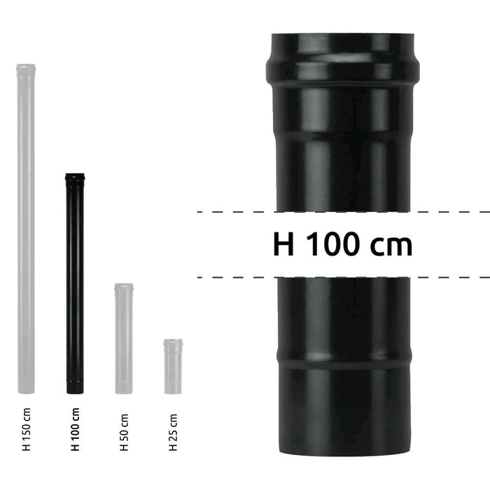 Tubo per Stufa a Pellet Acciaio rivestito con smalto porcellanato 100H cm 8 ⌀ cm - PNL800