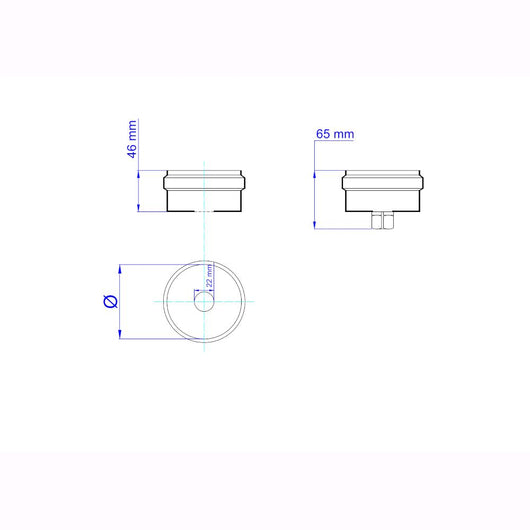 Tappo con Scarico Condensa per Tubi Stufa a Pellet Acciaio rivestito con smalto porcellanato 8 ⌀ cm - PN818