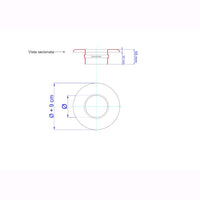 Rosone per Tubi Stufa a Pellet Acciaio rivestito con smalto porcellanato 10 ⌀ cm - PN1009