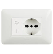Kit base punto presa schuko interruttore bipolare bticino matix bianco pezzi 4