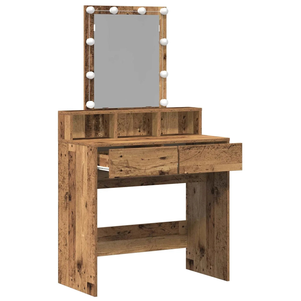Toeletta | Tavolo da Trucco con cassetto Legno vecchio 80 x 41 x 144.5 cm